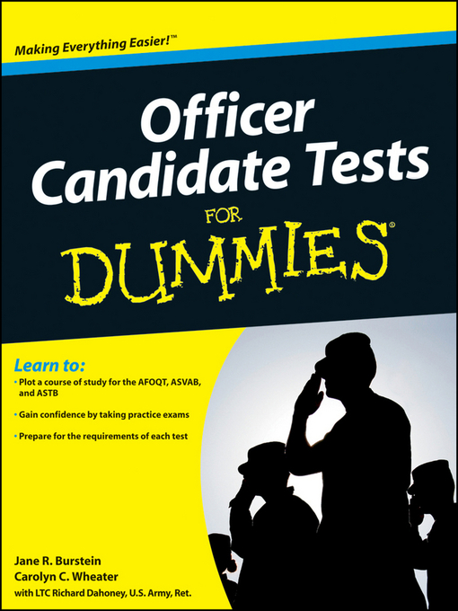 Title details for Officer Candidate Tests For Dummies by Jane R. Burstein - Wait list